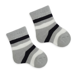 striped baby socks isolated on white