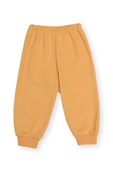 Orange children's sports pants isolated on white
