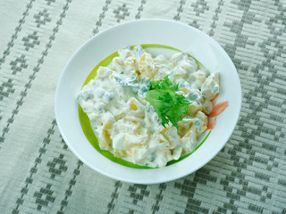 Finnish salad with potatoes