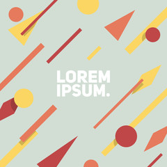 Flat dynamic background design. Colorful geometric shapes in motion. Eps10 vector illustration.