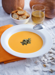 Autumn pumpkin soup
