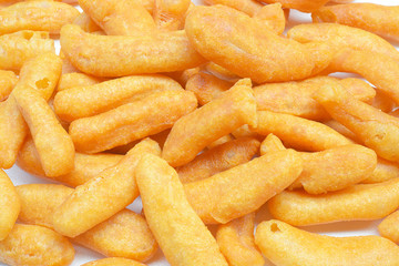 deep-fried dough stick on white background