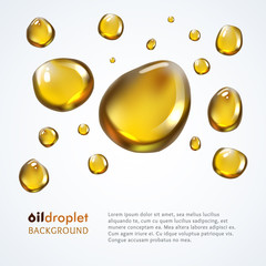 Oily droplet vector background
