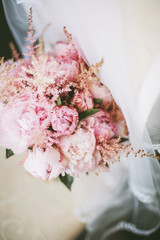 Tender and sweet pink wedding bouquet