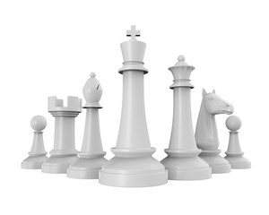 White Chess Pieces