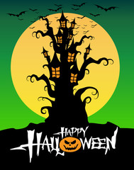 Tree House Halloween Pumpkin