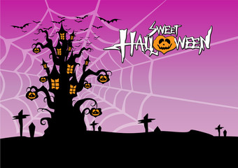 Tree House Halloween Pumpkin