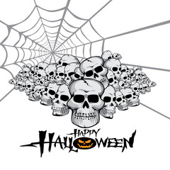 piles of skulls and fiber spider