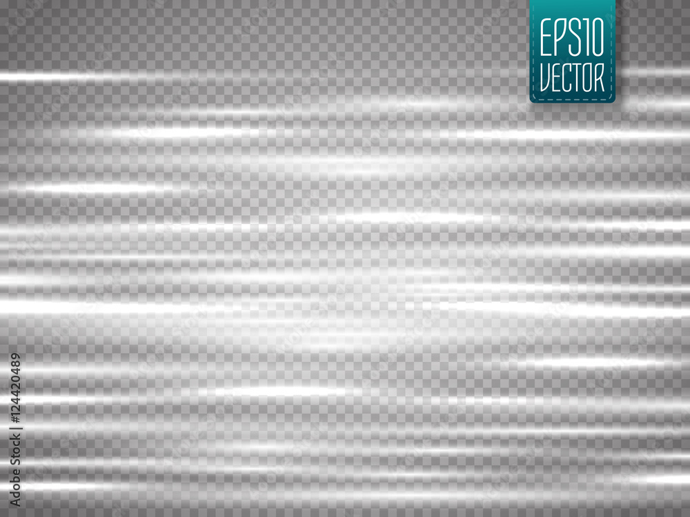 Poster Abstract blurry motion lines isolated on transparent background.