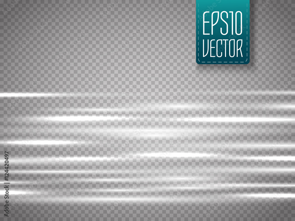 Poster abstract blurry motion lines isolated on transparent background.