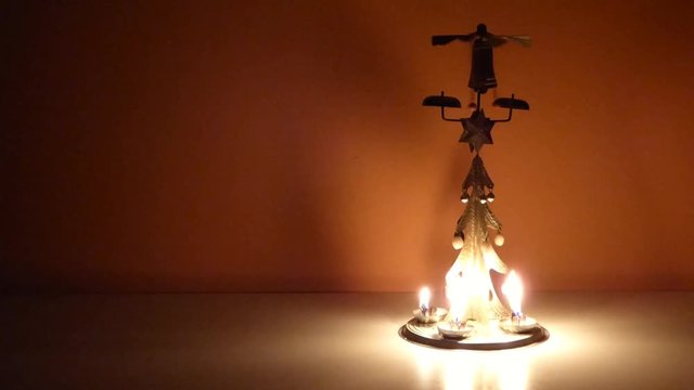 Christmas candle tree chimes, seamless loop