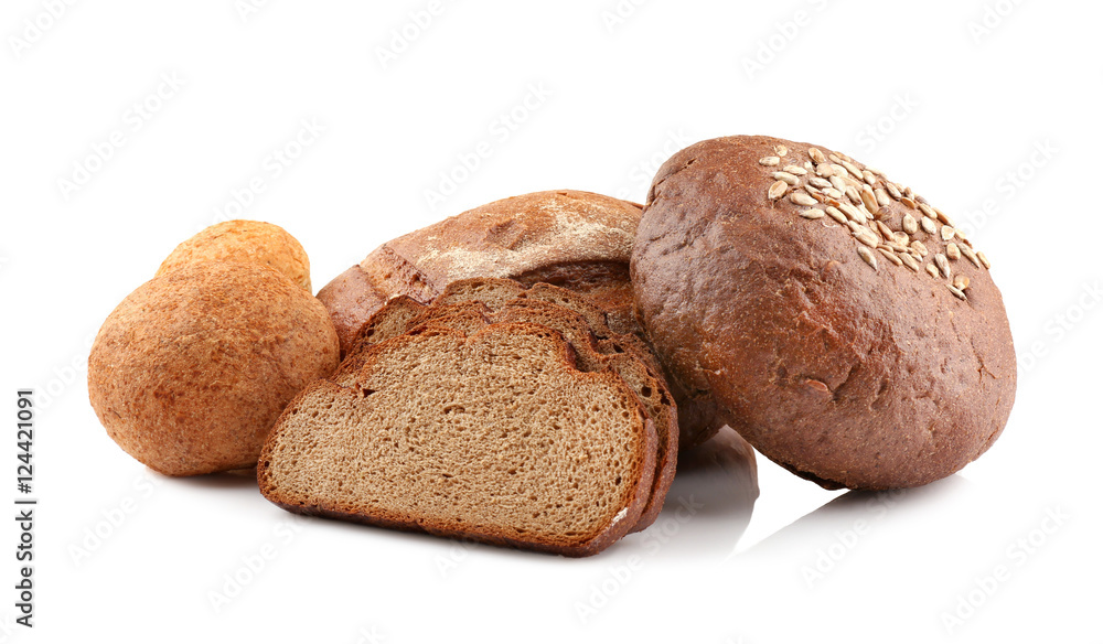 Canvas Prints Fresh bread, isolated on white