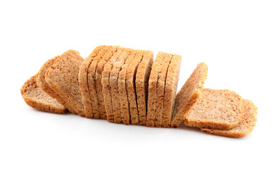 Sliced bread, isolated on white
