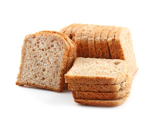 Sliced bread, isolated on white