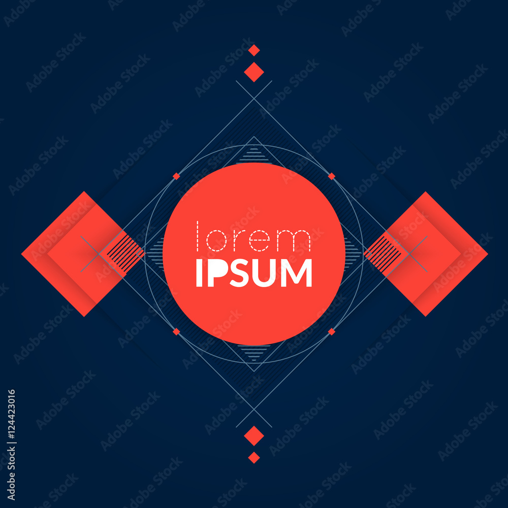Poster futuristic flat background. dynamic composition. eps10 vector.
