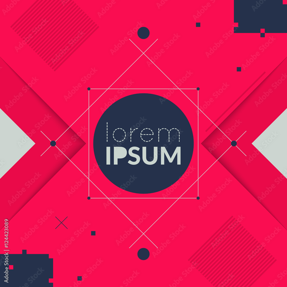 Poster futuristic flat background. dynamic composition. eps10 vector.