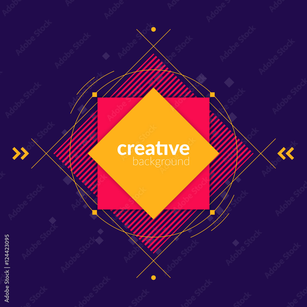 Poster futuristic flat background. dynamic composition. eps10 vector.