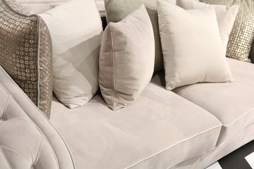 pillows on a sofa - an interior design element