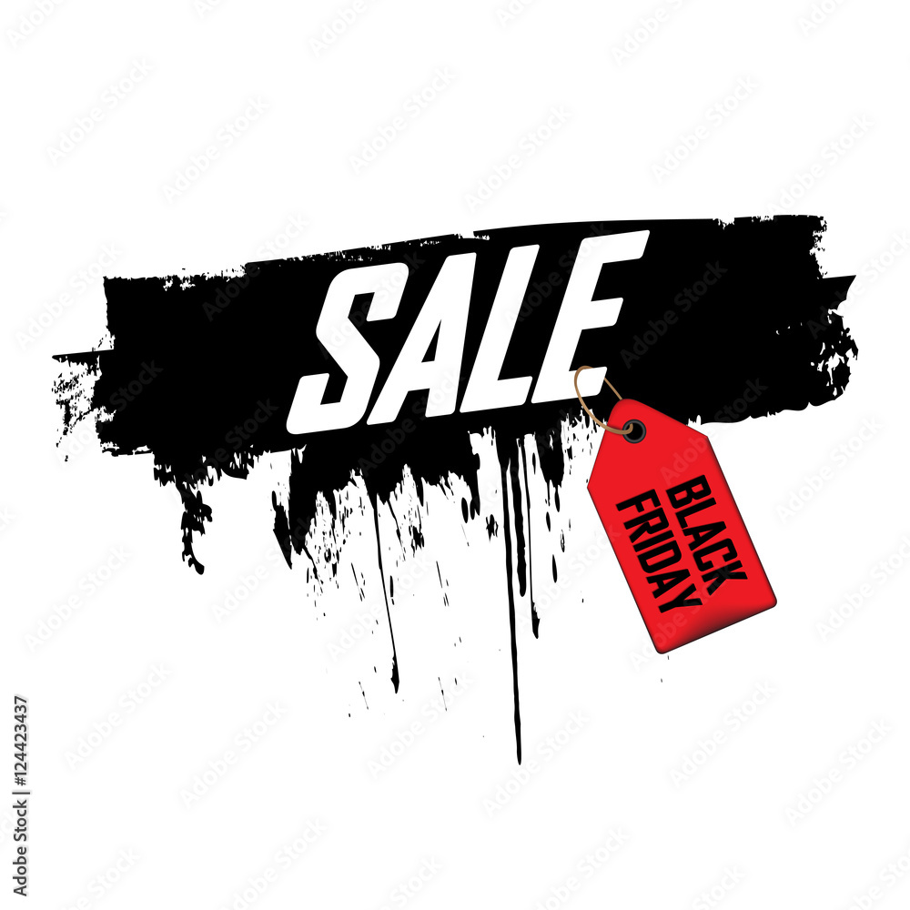 Sticker black friday sale. making of the advertising action timed the holiday sales at the end of november. 