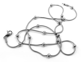 Fototapeta na wymiar Ladies chain - Necklaces - Stainless Steel