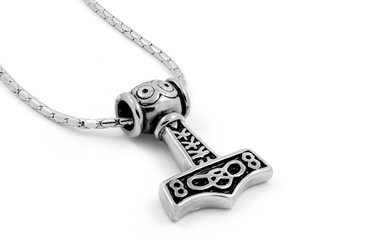 Thor's Hammer - silver pendant - Stainless Steel