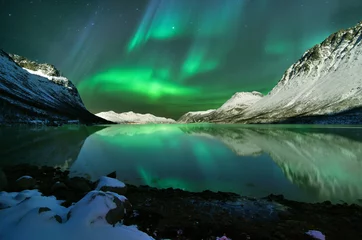 Fotobehang Noorderlicht Noorwegen