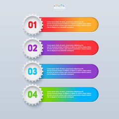 Infographic elements. 4 colorful option banners. Eps10 vector illustration.