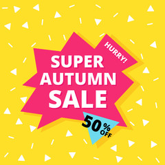 Super autumn sale banner