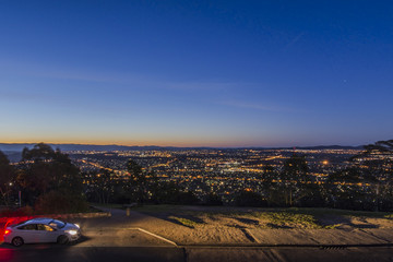 Fototapeta premium Beautiful views of city lights.