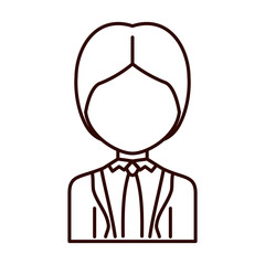 Obraz premium avatar businessman user wearing suit and tie. vector illustration