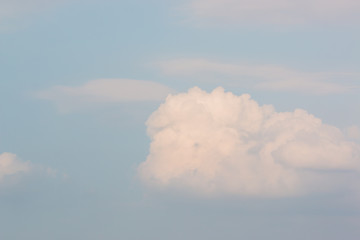 Sky with white clouds and bright sky background.