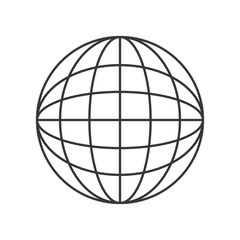 planet earth icon. network sphere isolated icon vector illustration design