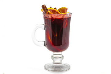 mulled wine in the glass of Irish