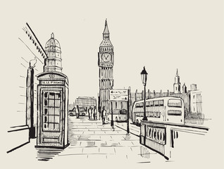 vector hand-drawn London