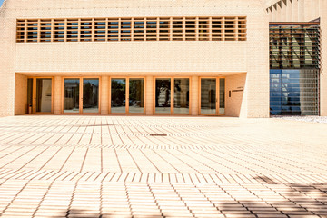 Parliament building in Vaduz, Liechtenstein. This building was designed by Munich architect...