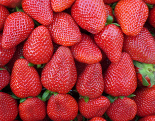 Heap of Fresh Strawberries
