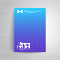 Brochure title sheet with polygon pattern design. Eps10 vector.