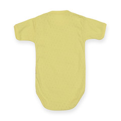 baby bodysuit with pattern Isolated on white,behind