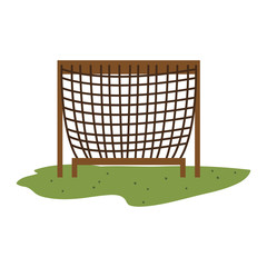 kids playground net entertainment attraction  over white background. vector illustration