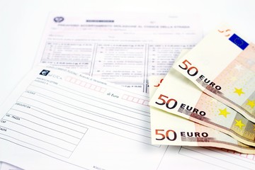 Obraz premium Verbal infringement of the road Italy