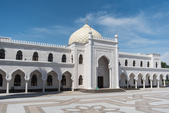 White mosque in Bolgar city, Tatarstan, Russia