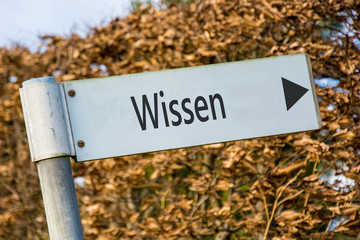 Schild 92 - Wissen