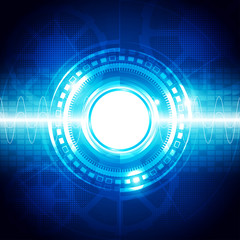 White circle , futuristic technology background