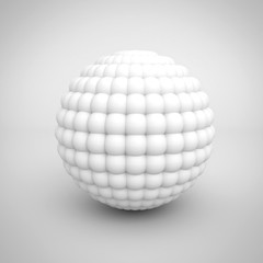 Abstract White Particle Spheres Object