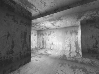 Dark empty concrete room interior background