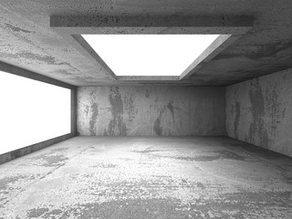 Abstract dark concrete empty room interior with lights