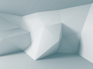 Abstract white triangle wall background