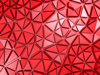 Red Chaotic Polygonal Mosaic Pattern Background