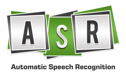 ASR - Automated Speech Recognition Green Grey 