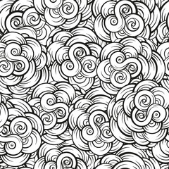 Fantasy decorative cloud shapes seamless pattern